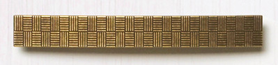 ASA METÁLICA CUADROS ACABADO ORO VIEJO 125 x 17 mm.