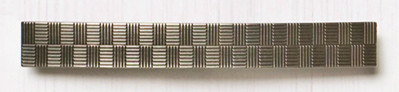 ASA METÁLICA CUADROS ACABADO ESTAÑO 125 x 17 mm.