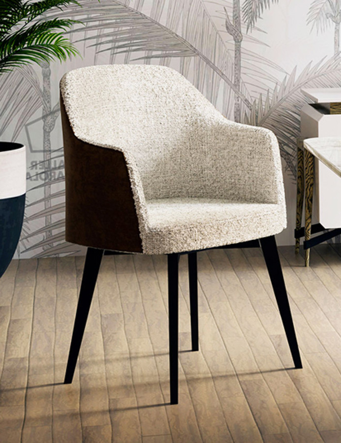SILLA DE COMEDOR DE DISEÑO MODERNO Y TAPIZADA