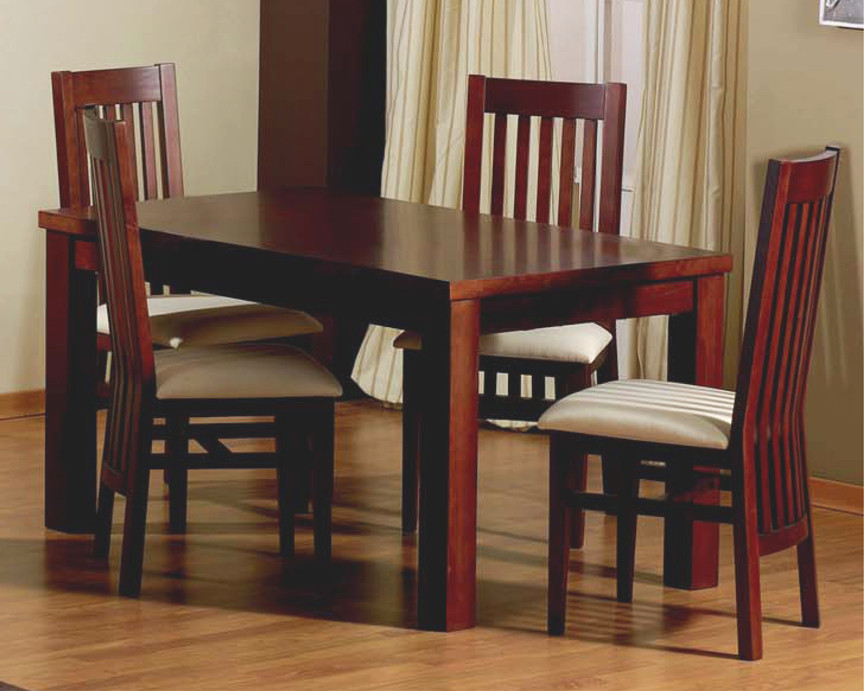 MESA DE COMEDOR LÍNEAS RECTAS MADERA - PINO
