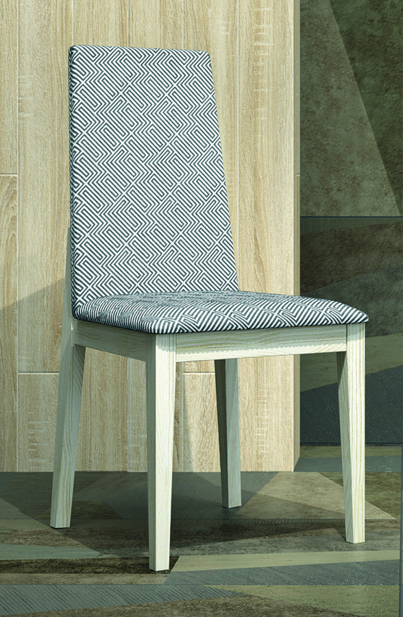 SILLA DE DISEÑO FABRICADA EN MADERA SOSTENIBLE Y TELAS DE CALIDAD