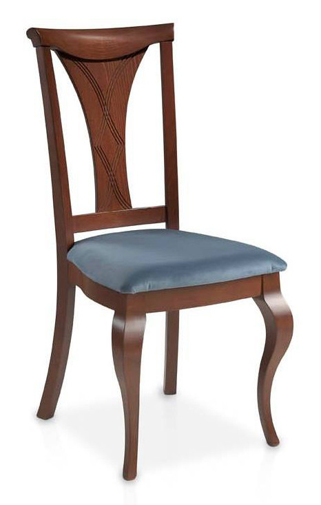 Matón acento Comunismo Silla estilo clásico con asiento tapizado para mesas de comedor clásicas