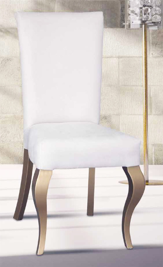 SILLA TAPIZADA Y CON PATA ISABELINA MADERA - HAYA