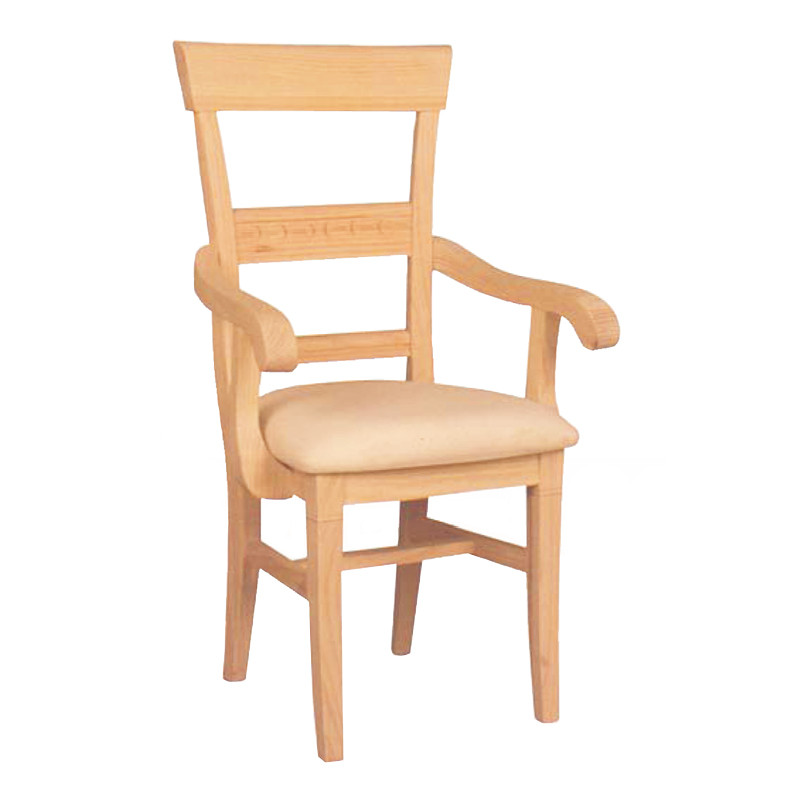 SILLÓN CON ASIENTO PRETAPIZADO - PINO