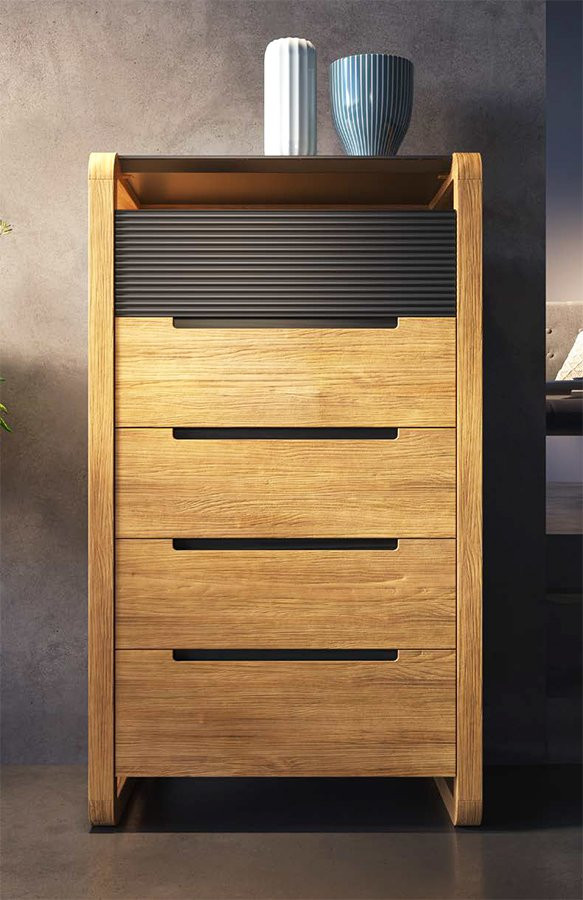 SINFONIER CON ESTRUCTURA DE MADERA MACIZA Y CINCO CAJONES