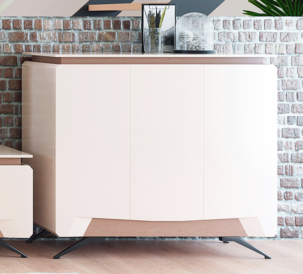 MUEBLE VAJILLERO SALONES DE DISEÑO CON 3 PUERTAS Y PATAS - DM