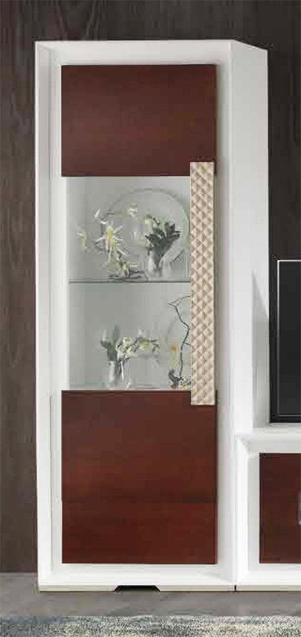 VITRINA MODERNA 1 PUERTA 1 CAJÓN MADERA - DM