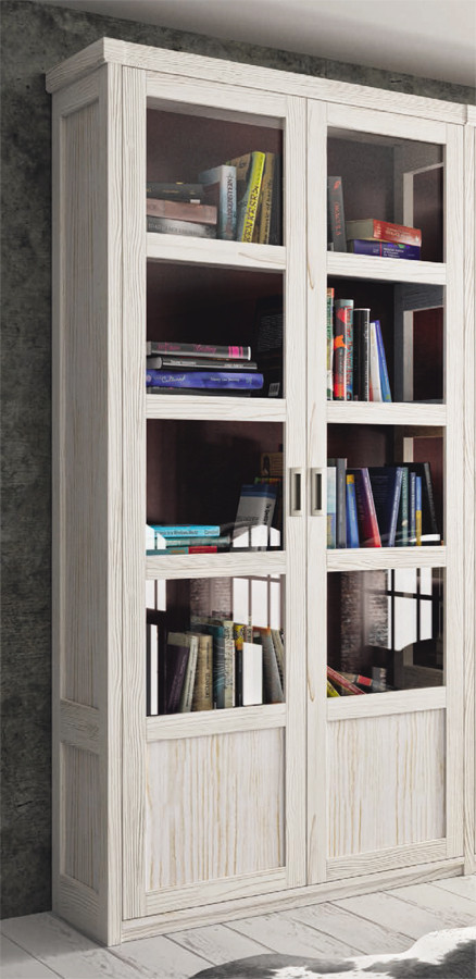 VITRINA CON PUERTAS DE CRISTAL ESTILO CLÁSICO