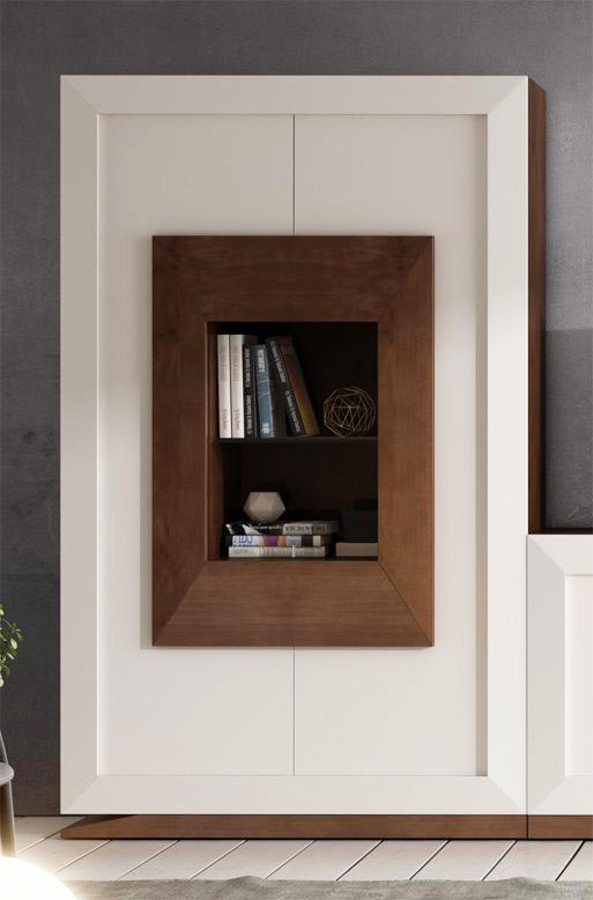 VITRINA CON 2 PUERTAS MADERA - ROBLE