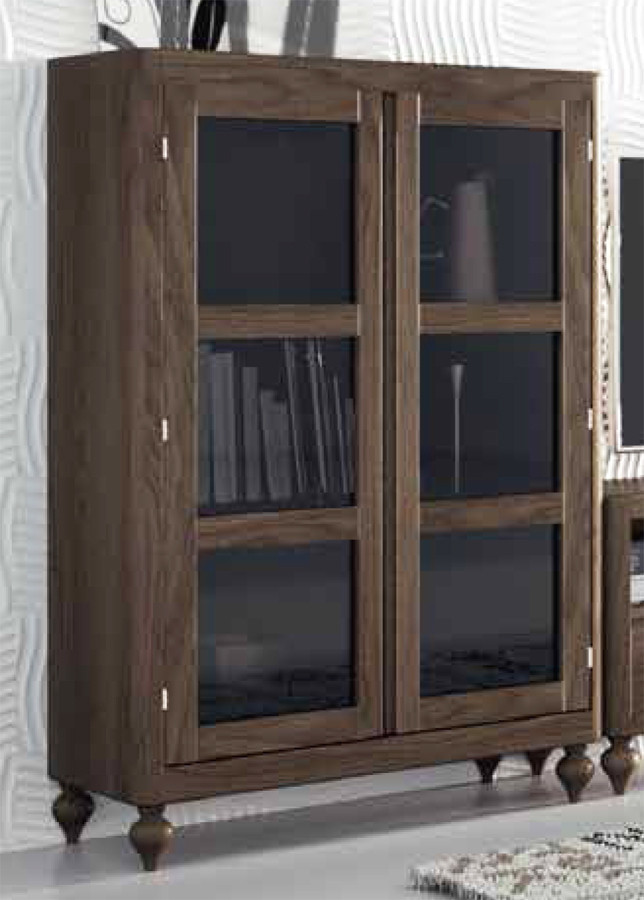 VITRINA BAJA 2 PUERTAS PATAS CLÁSICAS MADERA - PINO