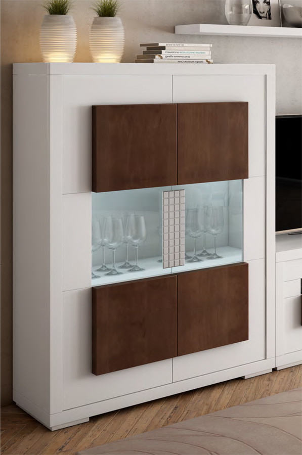 VITRINA AUXILIAR CON 2 PUERTAS CON ILUMINACIÓN LED