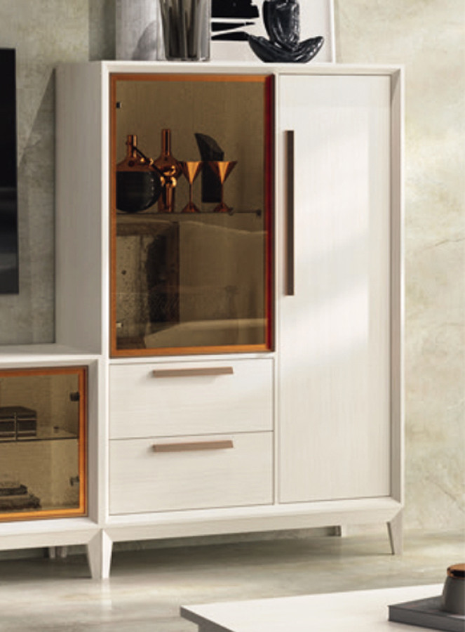 VITRINA AUXILIAR ESTILO ESCANDINAVO MADERA NATURAL SOSTENIBLE