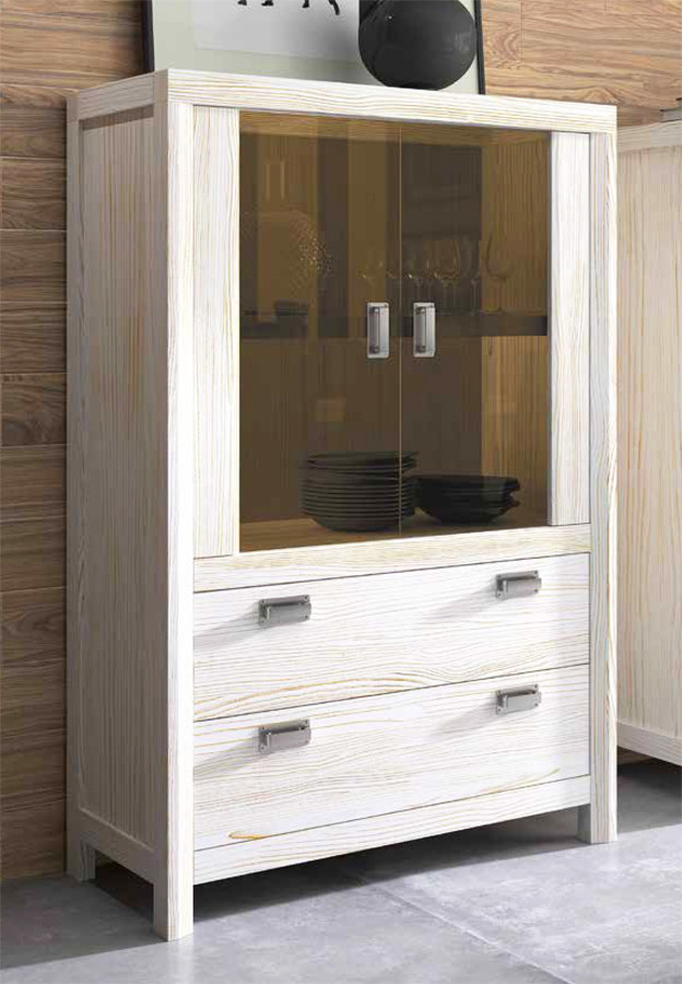 VITRINA VAJILLERO CON 2 CAJONES Y 2 PUERTAS SALÓN MODERNO