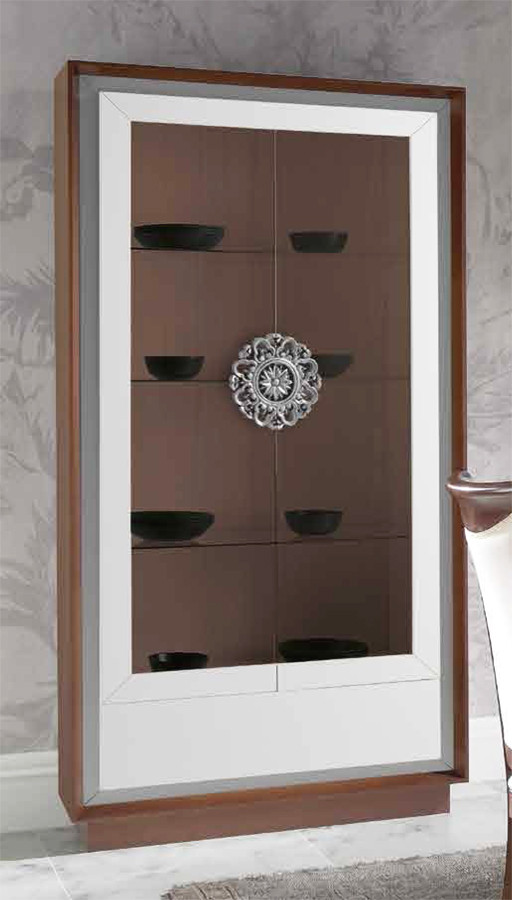 VITRINA VAJILLERO 2 PUERTAS ESTILO CLÁSICO - DM