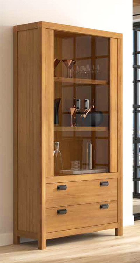 VITRINA DE SALÓN DISEÑO MODERNO Y FABRICADA EN MADERA SOSTENIBLE