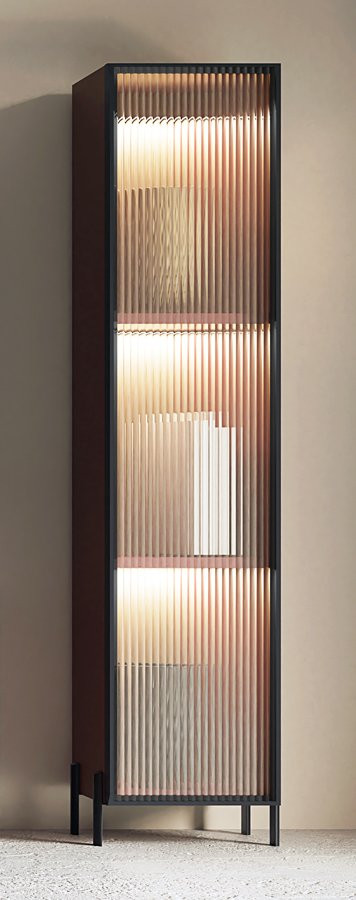 VITRINA CON 1 PUERTA CON CRISTAL Y DIFERENTES OPCIONES DE PATAS