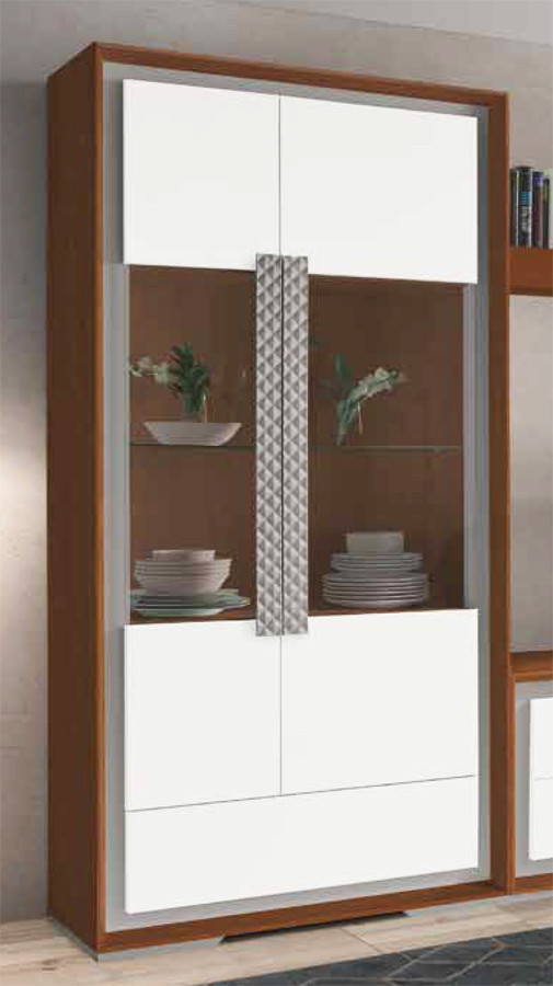 VITRINA MODERNA SALÓN MUEBLES MADERA - DM