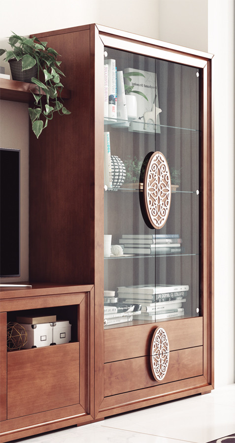 VITRINA DE MADERA PARA SALÓN COMEDOR