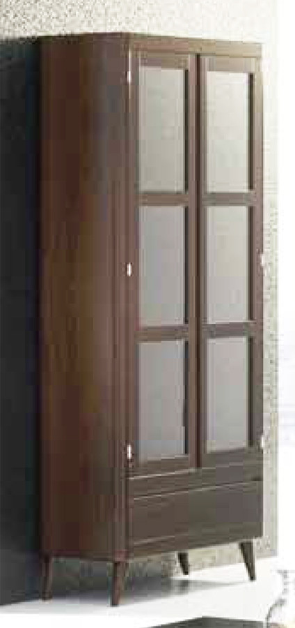 VITRINA 2 PUERTAS PATAS VINTAGE MADERA - PINO