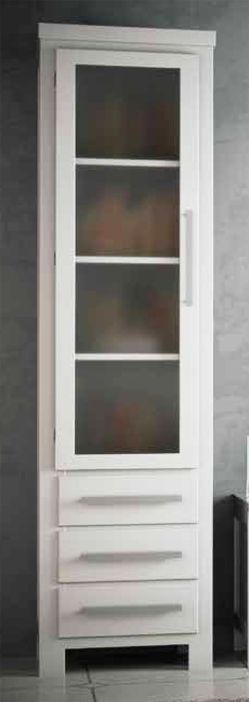 Vitrina con puerta 3 cajones para salones con muebles de madera maciza