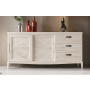 APARADOR CON 2 PUERTAS CORREDERAS Y 3 CAJONES MADERA 