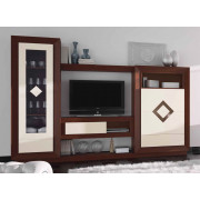 COLECCIÓN MUEBLES PARA SALÓN CON VITRINA MADERA - ROBLE