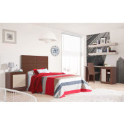 DORMITORIO JUVENIL CON MOBILIARIO MADERA - ROBLE