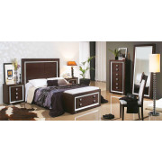 DORMITORIO MATRIMONIO CON CABECERO MADERA - PINO