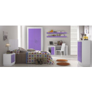 MUEBLES DORMITORIO JUVENIL MADERA - ROBLE