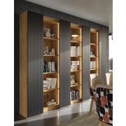 ESTANTERIA MODULAR DE DISEÑO CONTEMPORÁNEO CON PUERTAS Y BALDAS