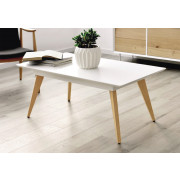 MESA DE CENTRO RECTANGULAR ELEVABLE O FIJA MADERA - ROBLE