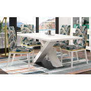 MESA DE COMEDOR DE DISEÑO CON PATACÓN CRUCETA MADERA NATURAL