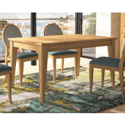 MESA DE COMEDOR EXTENSIBLE PATA AGUJADA MADERA DE PINO NATURAL