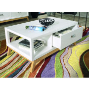 MESA DE CENTRO DE DISEÑO NÓRDICO CON 1 CAJÓN