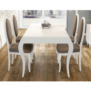 MESA DE COMEDOR FIJA ESTILO ISABELINA - PINO