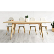 MESA PARA COMEDOR ESTILO NÓRDICO FABRICADA EN MADERA - ROBLE