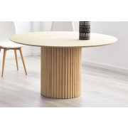 MESA DE COMEDOR REDONDA FIJA Y DE ESTILO NÓRDICO MADERA - ROBLE
