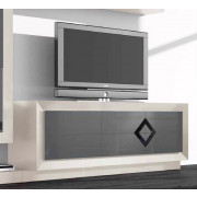 MUEBLE TELEVISIÓN CON 3 PUERTAS Y 1 CAJÓN INTERIOR - ROBLE