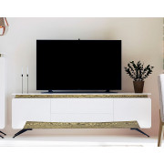 MUEBLE DE DISEÑO PARA TV CON DETALLES EN FRESNO NATURAL - DM