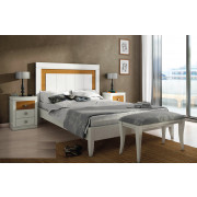 DORMITORIO CAMA CON BANCADA DE MADERA - HAYA