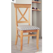 SILLA COMEDOR MODERNO RESPALDO CON CRUCETA DE MADERA - PINO