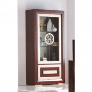 VITRINA CON 2 PUERTAS CRISTAL MODELO VERSALLES - PINO