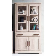 VITRINA SALÓN CON 1 CAJÓN Y 4 PUERTAS MADERA - PINO