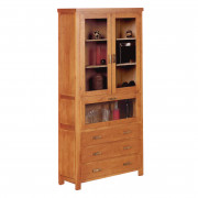 VITRINA DE MADERA CON MINIBAR - PINO