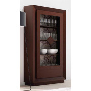 VITRINA CON PUERTAS Y CAJÓN EN MADERA - ROBLE