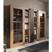 ESTANTERIA MODULAR DISEÑO CONTEMPORANEO PANEL CENTRAL ACANALADO