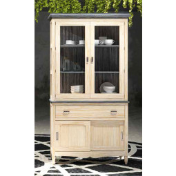 ALACENA VITRINA DE COCINA CON PUERTAS CORREDERAS MADERA DE PINO