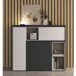 APARADOR ALTO CON PUERTAS IDEAL PARA SALONES Y COMEDORES MODERNOS