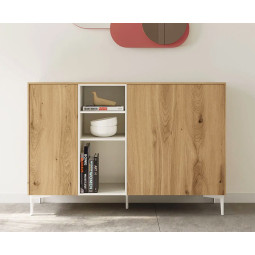 APARADOR DE DISEÑO MODERNO CON PUERTAS Y MÓDULO CENTRAL CON ESTANTES