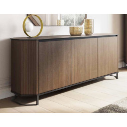 APARADOR DE DISEÑO MODERNO CON 3 PUERTAS Y BASE METÁLICA
